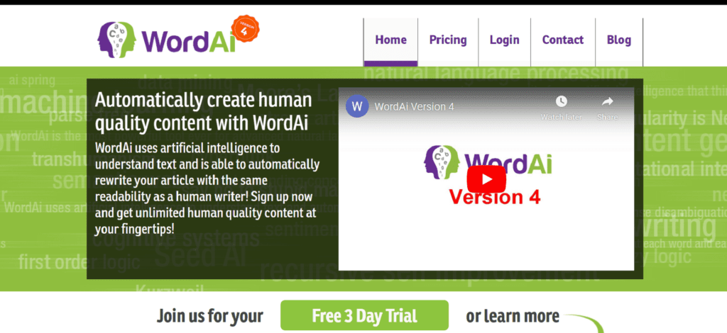 WordAi - Affordable Article Rewriter Tool