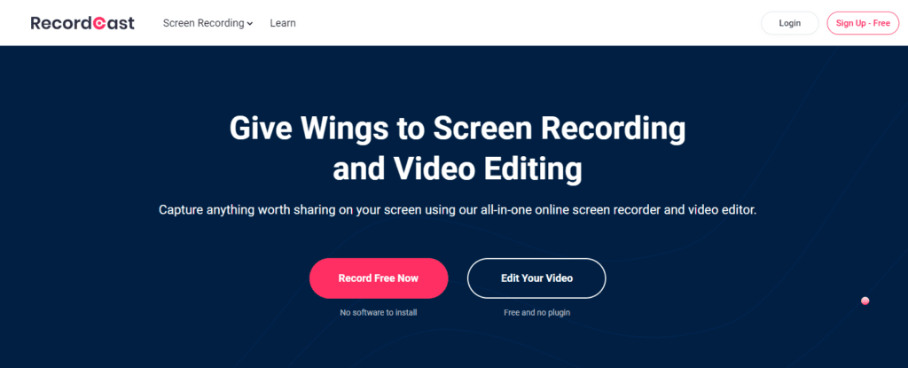 Recordcast - Online Video Editor